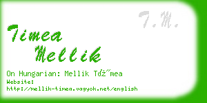 timea mellik business card
